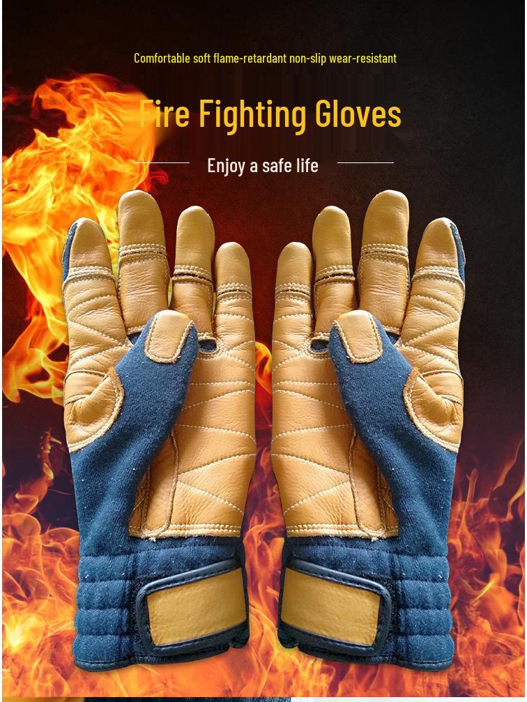 Ультратонкие огнестойкие перчатки пожарного - Теплоизолирующие, Огнезащитные, Водонепроницаемые, Защитные.