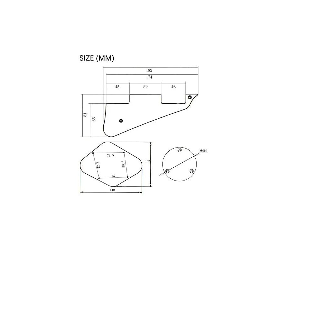 1 комплект накладки для электрогитары с задней пластиной и серебряным кронштейном для гитары Gibson Les Paul, черный