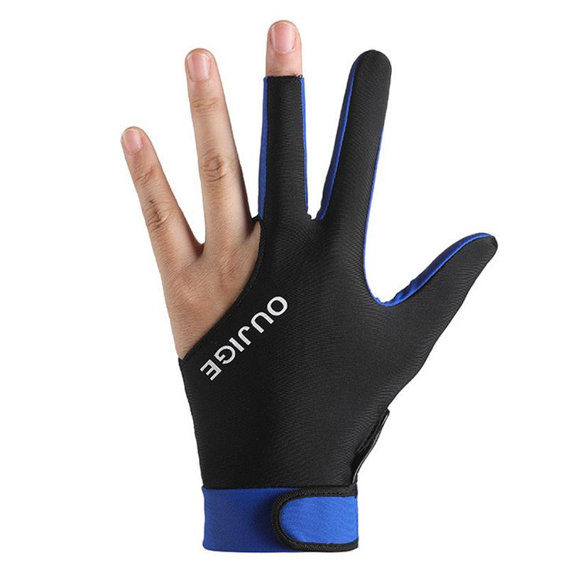 1 шт. Перчатка для бильярда, левая, три пальца, перчатка для бильярда, нескользящие наклейки, эластичные перчатки для тренировок по бильярду, аксессуары