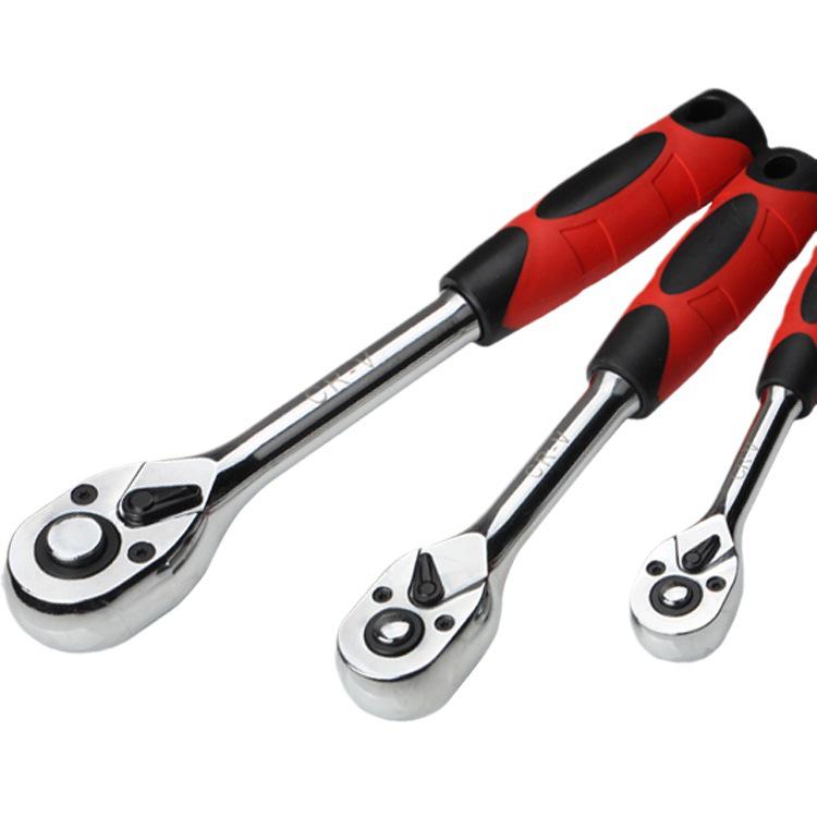 Набор автоматических двухсторонних гаечных ключей с храповым механизмом: 1/2" большой, средний, маленький — идеально подходит для авторемонта и задач по работе с оборудованием.