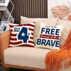 Наволочка с принтом к 4 июля для домашнего декора, спальни, гостиной, дивана, полиэстеровая наволочка на подушку на молнии