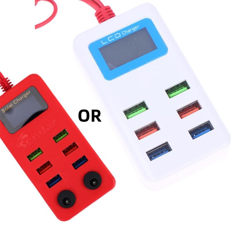 1 шт. Универсальное 6 USB с ЖК-дисплеем, зажим, 12-24 В, многофункциональное зарядное устройство с зажимом для мобильного телефона, быстрая зарядка, аксессуары для DIY