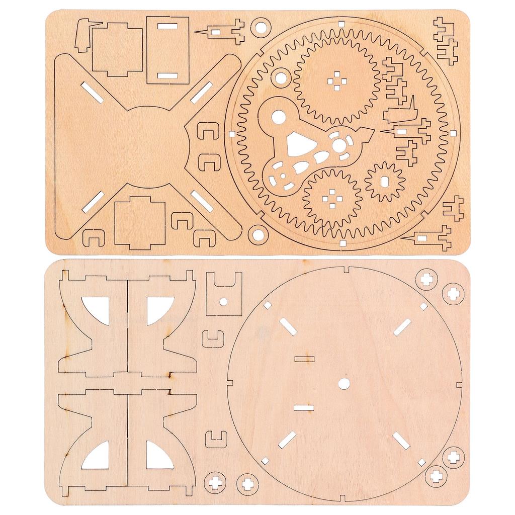 Solar System Wooden Model Sun Earth Moon Astronomy Brick STEM Educational Toy for Puzzle Teaching