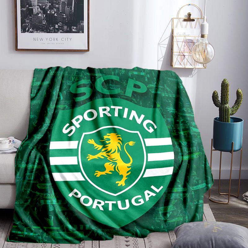 Ruge Leao Sporting Portugal's Pride Blanket Flannel Throw for Sofa, Indoor, Camping, Living Room, Office, Chair, And Bed Soft Birthday Gift