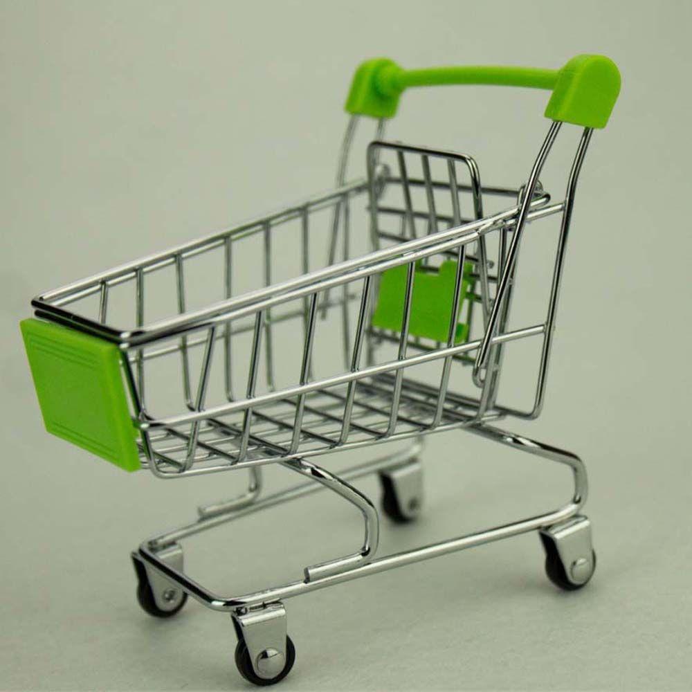 Dollhouse Furniture Supermarket Shopping Basket Supermarket Handcart Trolley Dollhouse Accessories