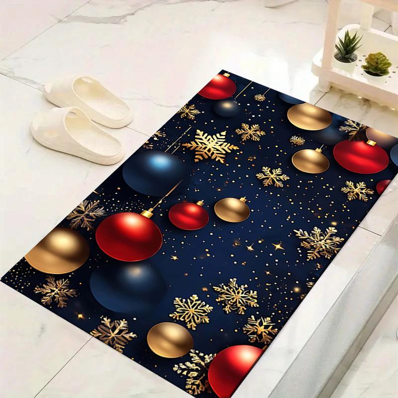 1Pc Winter Snowmen Rug Office Carpet Indoor Outdoor Doormat Nonslip Soft And Comfortable Living Room Christmas Halloween Gift D91837