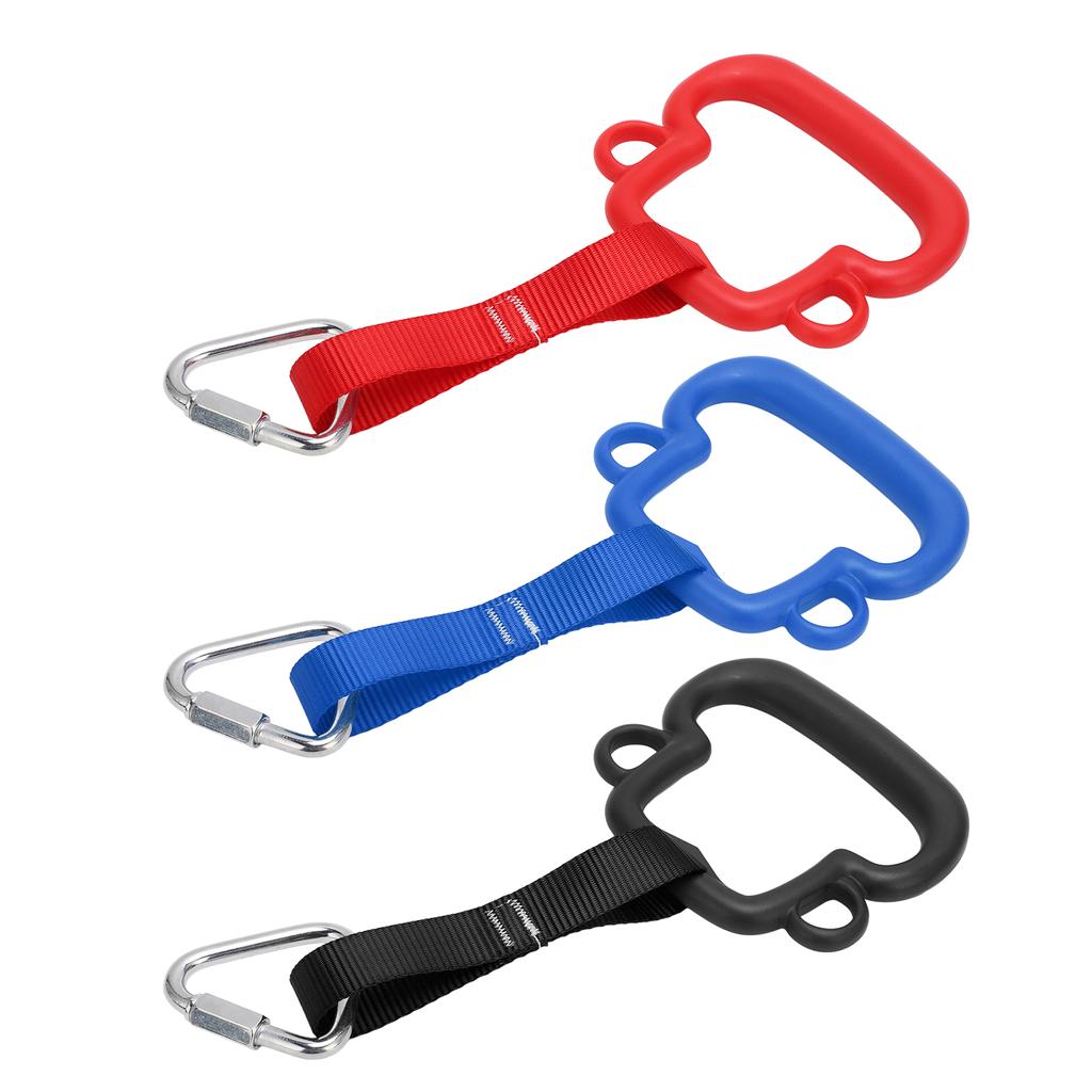 3PCS Kids Gymnastic Rings Three Color ABS with Strap Pull Up Rings for Children Exercise Fitness