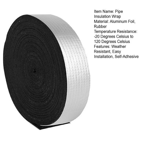 Изоляционная лента для труб 2 дюйма шириной x 32,8 фута Самоклеящаяся алюминиевая фольга Изоляционная лента для труб Защитная обмотка для наружных труб Снижает теплопотери