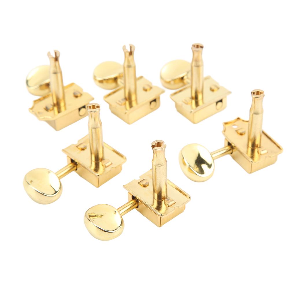 6 Pcs Electric Guitar Tuning Pegs Metal Gold Guitar Replacement Tuning Keys Peg Machine Head