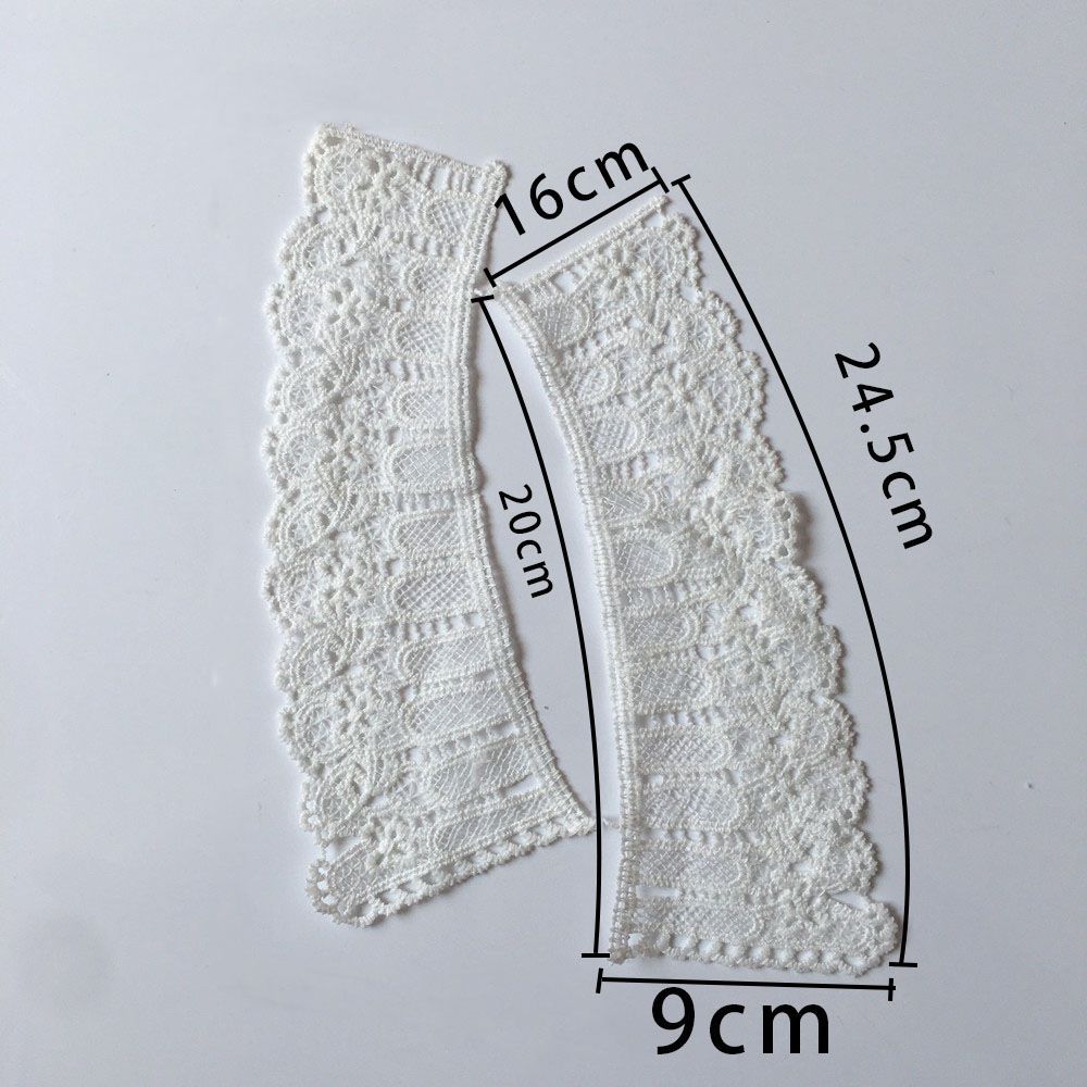 Black And White I Embroidery Hollow Milk Silk Water-Soluble Decoration With Clothing Collar Diy Sewing Lace Accessories