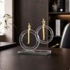 Настольная скульптура Современная фигурка человека из хрусталя и металла