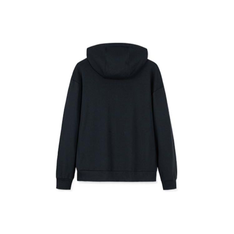 Anta Life Series Fw22 однотонная толстовка с капюшоном на молнии с логотипом, унисекс, черные 952238719-4