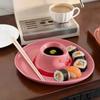 Creative Cowboy Hat Ceramic Tray with Divided Dumpling Plate Breakfast Dish  Party Gifts
