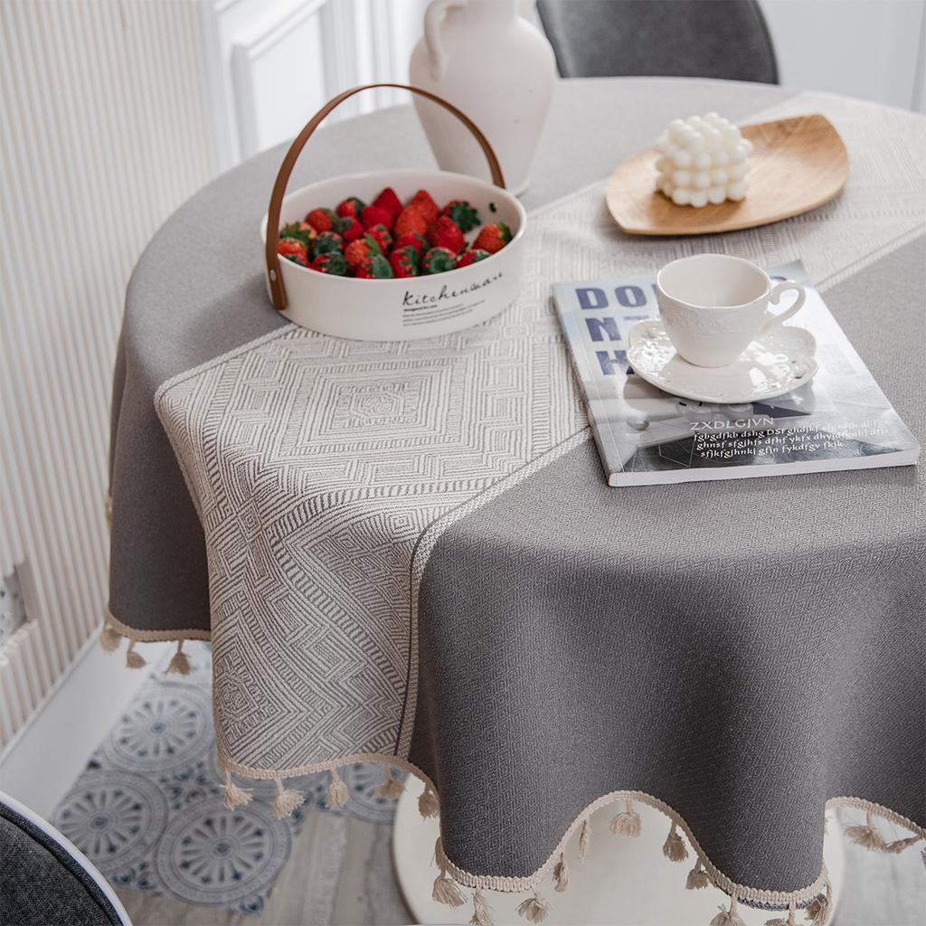 Скатерть Стиль Японский Хлопок и Лен Маленький Свежий Литературный Круглый Стол Кофейный Столик Обеденный Стол Ткань Прямоугольник