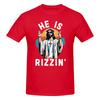 Piece He Is Rizzin Funny  Cotton TShirt Easter Bunny Vibes Tees Tops For Unisex