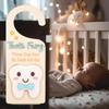 Hanging Wooden Tooth Fairy Holder With Bag Tooth Hanging Holder Tooth Door Hanging Pendant  Door