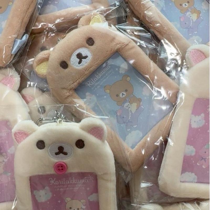 Rilakkuma Держатель для карт Защитный чехол для фото Мультяшный Аниме Производные Аксессуары Брелок Сумки Милый Подвеска Аксессуары Подарки
