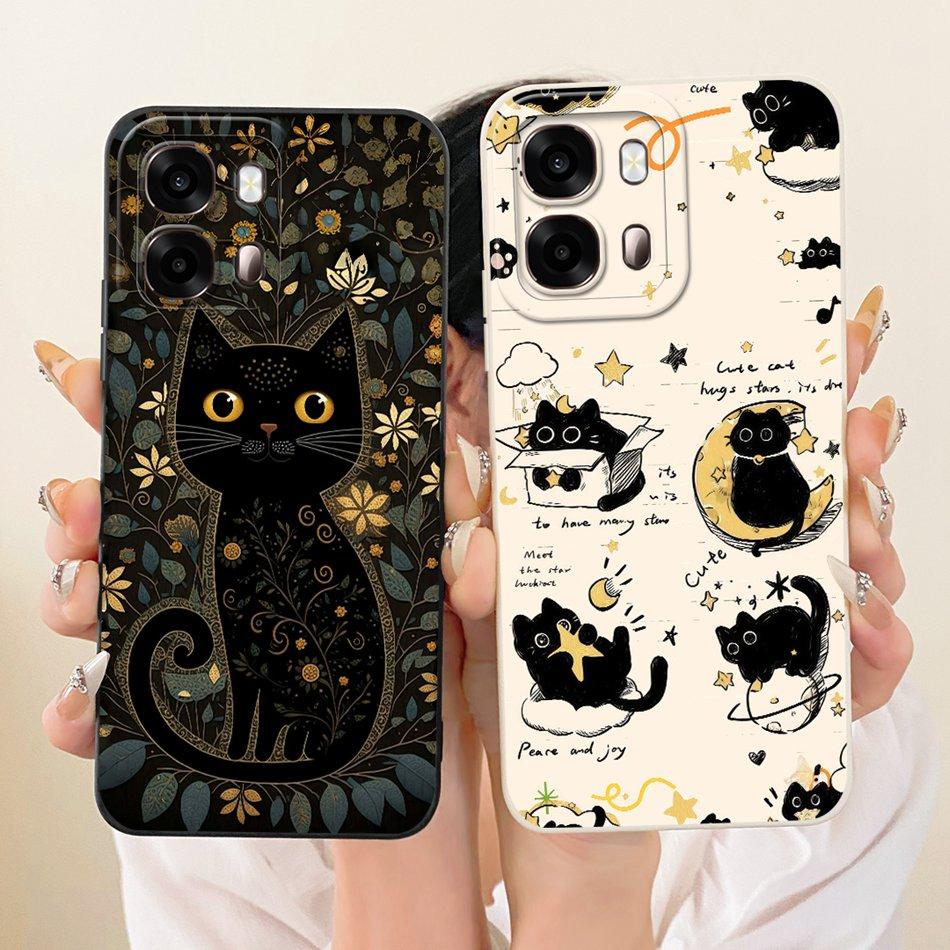 For Oppo A6s CPH2789 Cute Cat Flower Cartoon Phone Case For Oppo A6s 4G CPH2815 OppoA6s A 6S 5G Soft Silicone Covers Bumpers