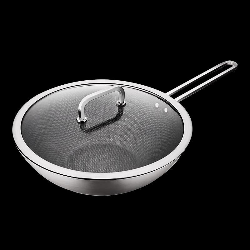 ZWILLING 30cm 316L Stainless Steel Honeycomb Wok