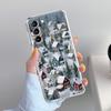 Чехол для телефона Samsung Galaxy S26 S25 S24 S23 S22 Ultra S20 S21 FE 5G Plus Мягкий прозрачный чехол Мультяшный рождественский стиль