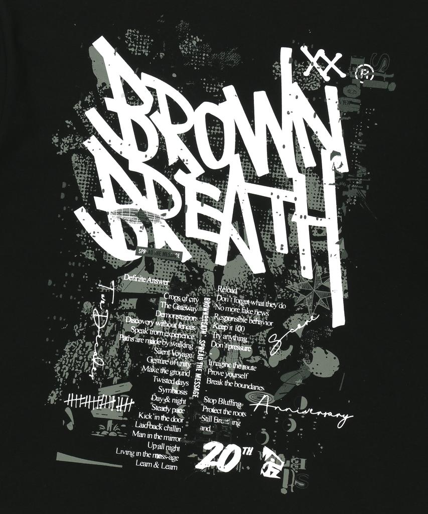 BROWNBREATH 20Th Anniv Tag Tee - Black
