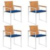 Maison Exclusive - Chaises de jardin lot de 4 avec coussins Bois d'acacia massif