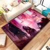 Cyberpunk Urban Nightscape Printed Carpet, Living Room Bedroom Home Decoration Carpet, Bathroom Anti-skid Rugs for Bedroom