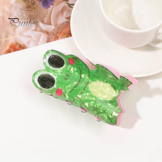 Акриловая заколка для волос в форме мультяшного животного, пружинный дизайн, нескользящая, сильная ручка, заколка для волос в виде акулы, аксессуар для волос