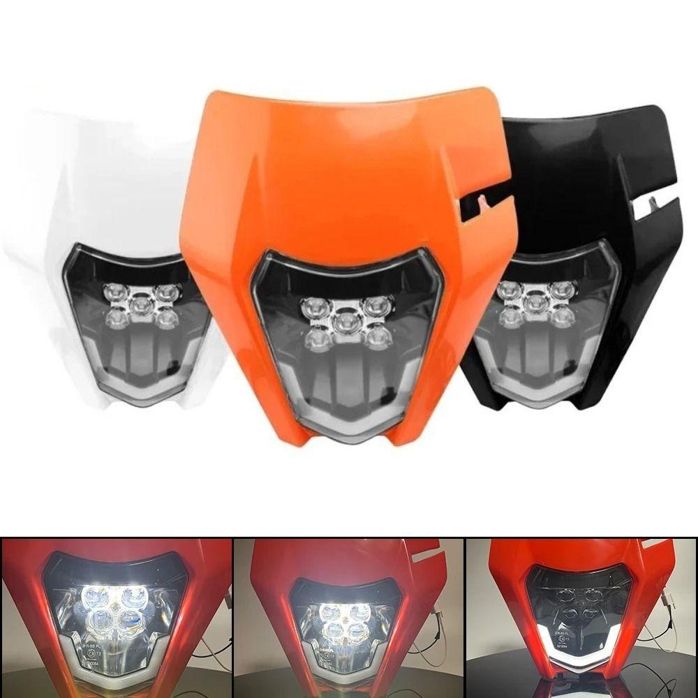 For KTM Motorcycle Headlight Plate 12V/5A Motocross Enduro Mask Motocross Headlamp Outdoor