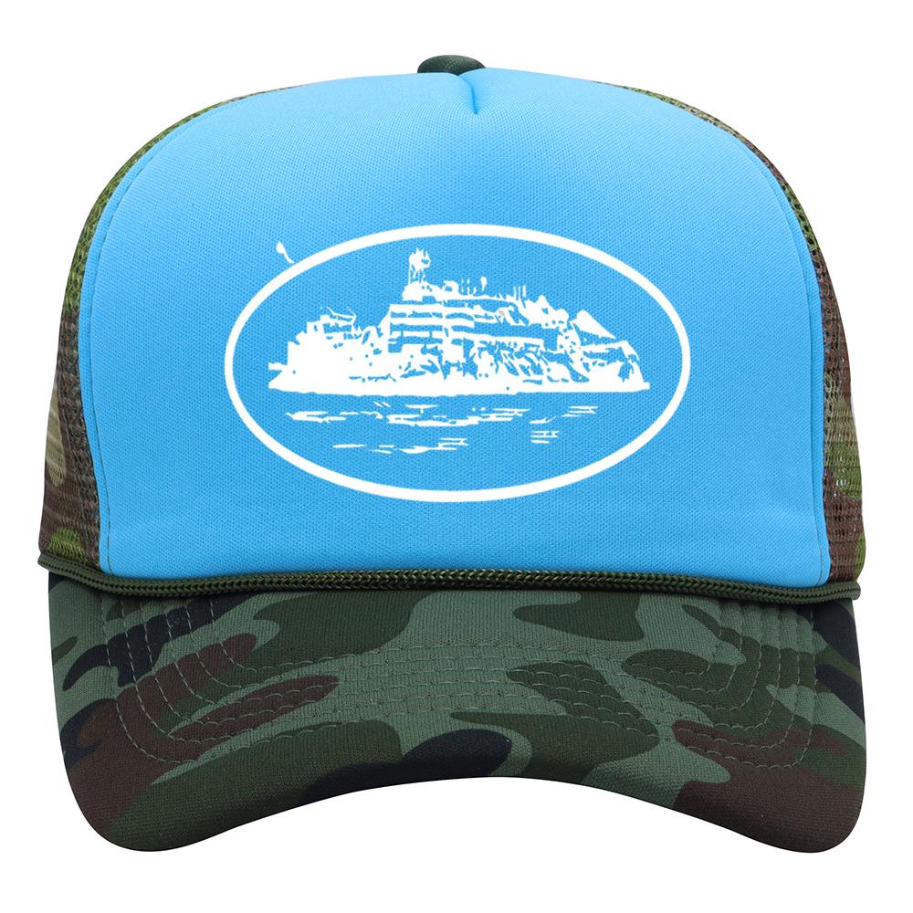 New Printed Trend Cruise Mesh Breathable Baseball Cap Men's and Women's American Sun Hat Versatile Truck Hat Tide