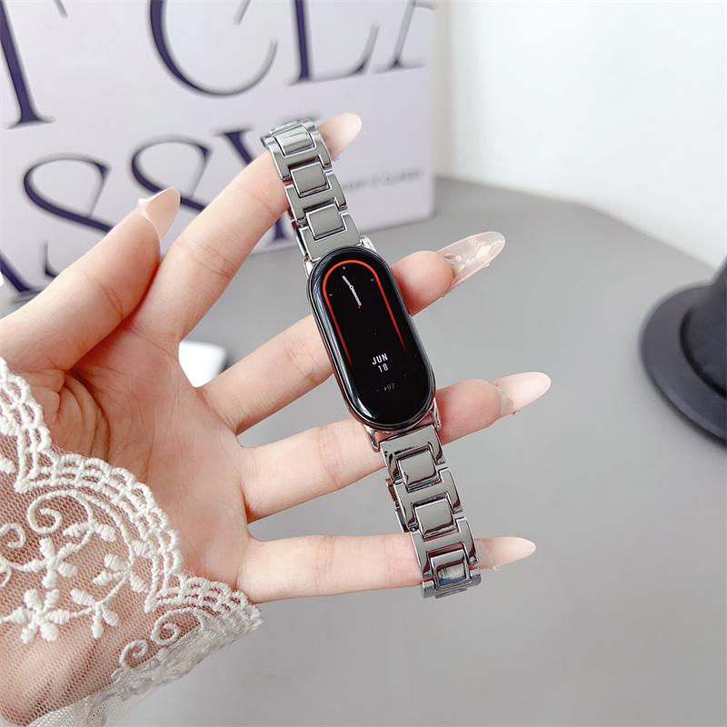 For Xiaomi Mi Band 9 Bracelet Stainless Steel Metal Strap Miband 8 Replaceable Band
