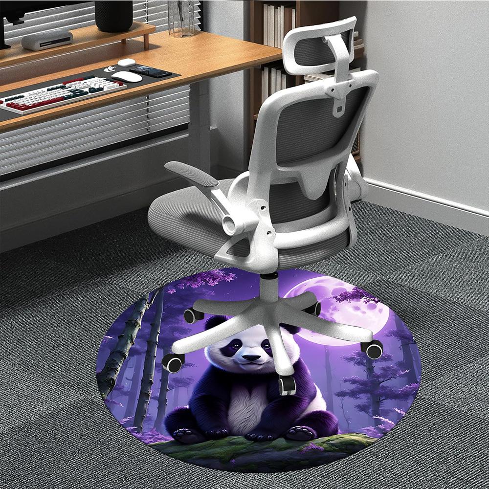 1pc Panda Moon Night Forest Chair Carpet for Office, , Non-slip carpet, Very suitable for offices, farmhouses,Outdoor carpet yy251120079