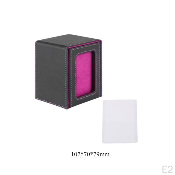 Card Deck Box Storage Leather Magnetic Closure, Display Case Album Baseball