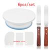 6-73Pcs Set Cake Turntable Table Pastry Bag Icing Piping Nozzles Cream Scraper Cake Layerer Baking Tools Decoration Accessories