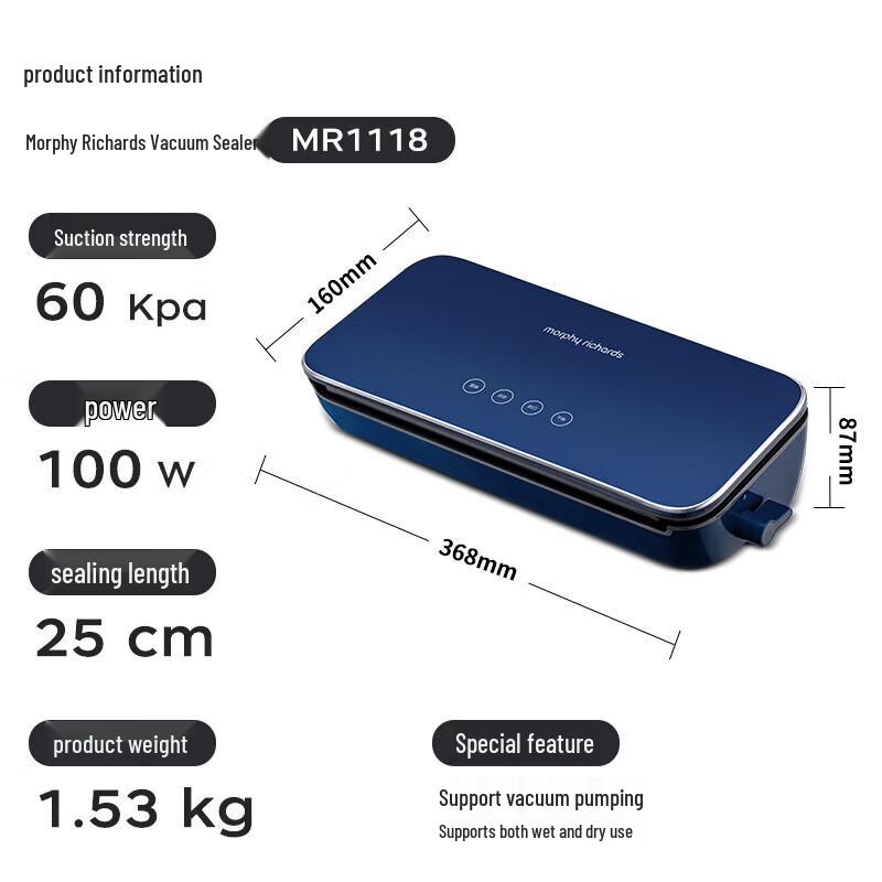 Вакуумный упаковщик Morphy Richards для сухого и влажного вакуумирования