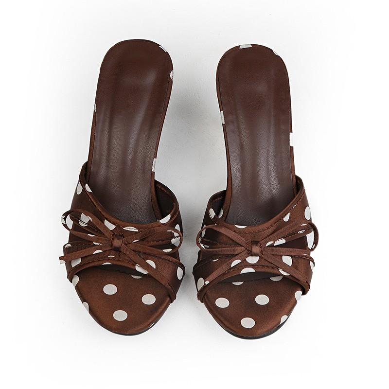 Ночной клуб Летние Женские Шлепанцы на Высоком Каблуке Модные С Бантом-бабочкой С Открытым Носком Слипоны Женские Элегантные Стриптиз Вечеринка Платье Сандалии