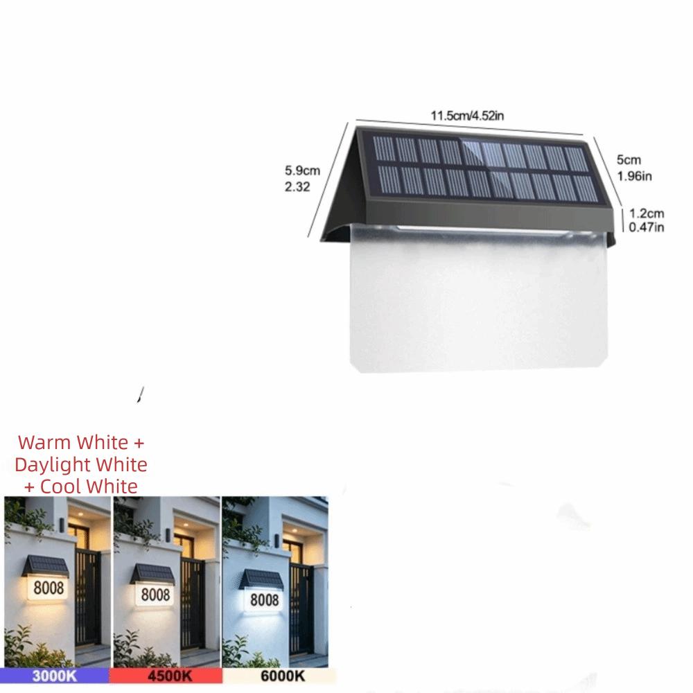 Auto On Off Solar House Number Light Sturdy Outer Casing Solar Address Lamp Residential Courtyard