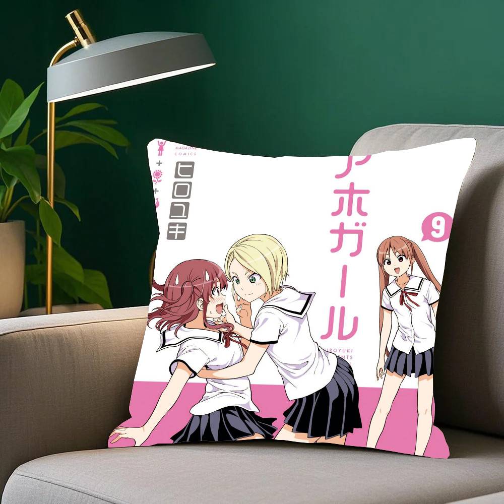 Чехол для подушки Аниме Aho-Girl Декор для дома Плед для дивана Кровати Автомобильной Комнаты Идея для подарка