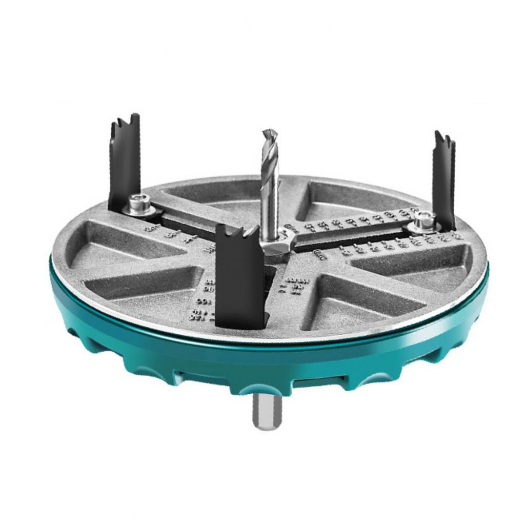 Комплект регулируемой кольцевой пилы с 12 лезвиями, инструмент для открывания круглых отверстий для деревообработки 1,8?5 дюймов Пуншинг