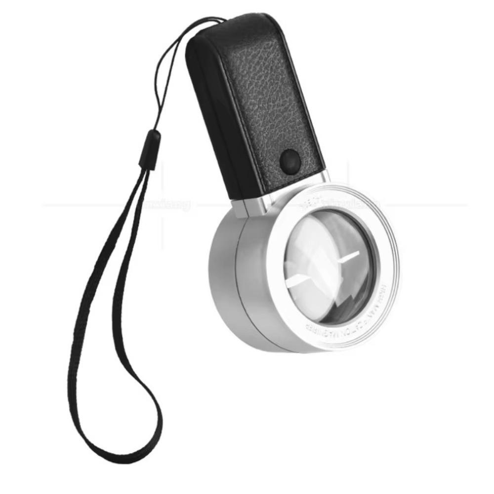 Handheld 30X Magnifying Glass with Professional LED Light Jewelry Appraisal Magnifying Glass