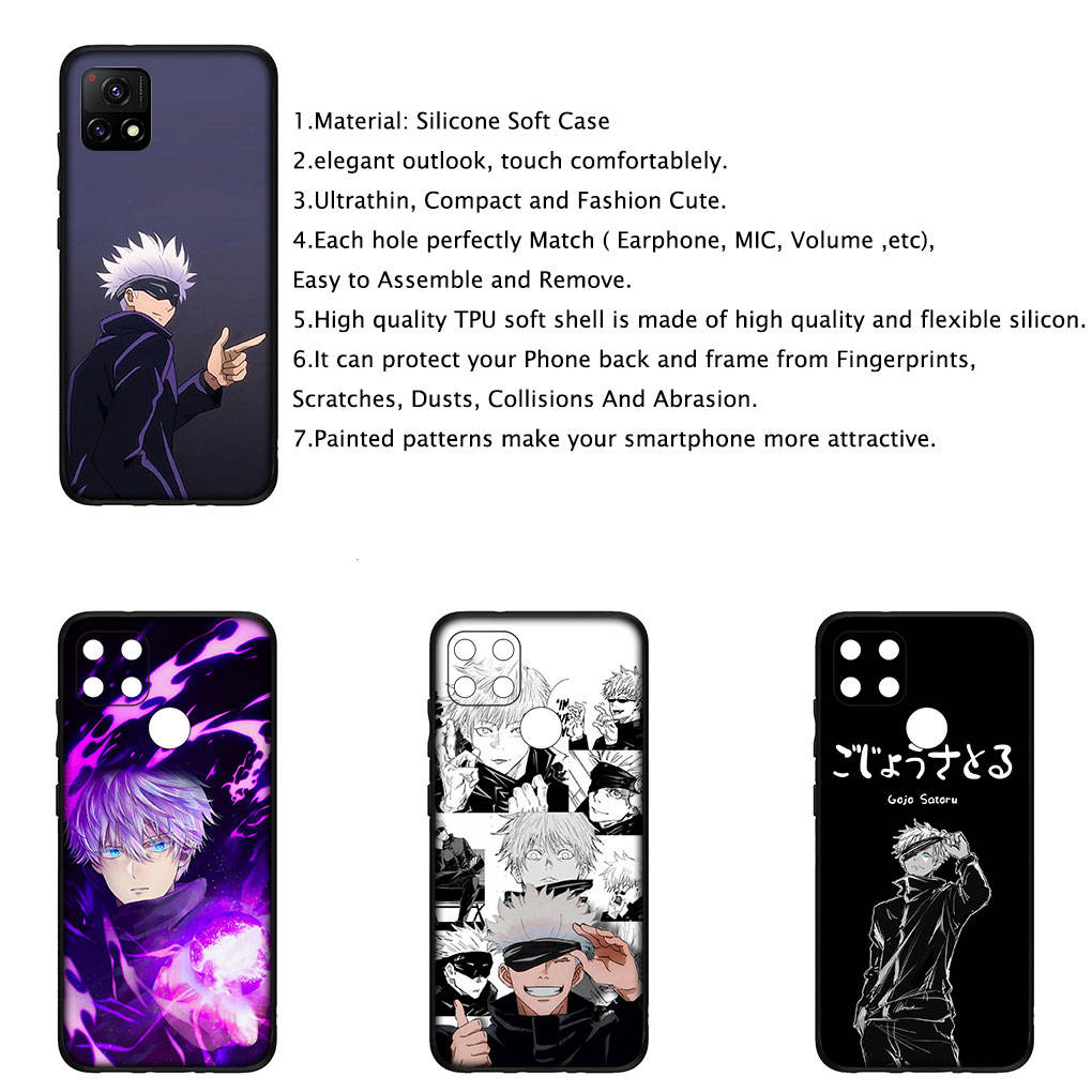 Для iPhone 16 15 Xiaomi Redmi Note 14 13 12 11 Pro Max X 8 16e Samsung Galaxy S25 S24 S23 Moto OPPO Huawei Jujutsu Gojo Satoru Kaisen Cool Phone Case