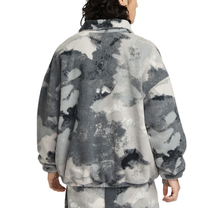 Nike Fleece Tops Men's Gray Lapel Moderate HV3542-068