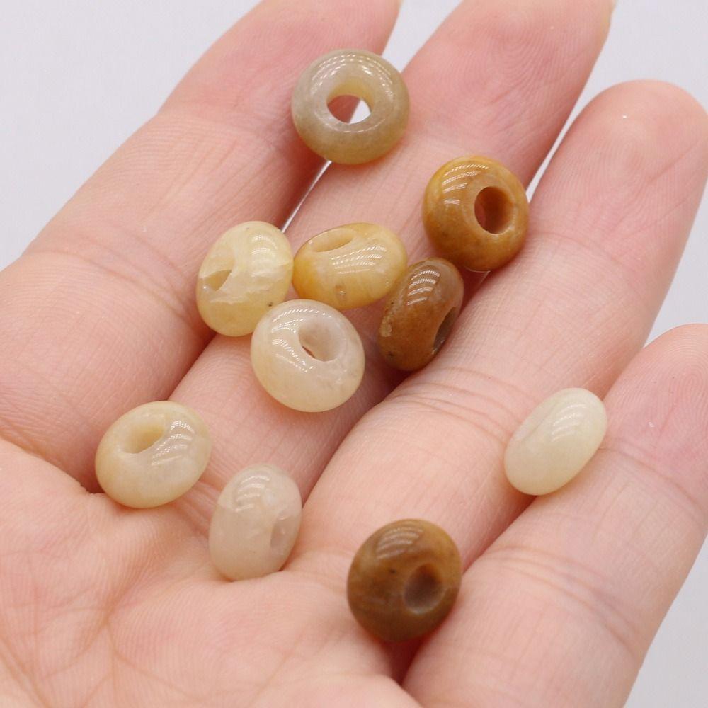 Agates Agates Stone Beads Colorful Lotus Perforated Beads Big Hole Loose Beads Girl Gifts