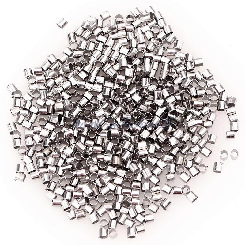 500PCS Tube Crimp Beads For DIY Crafts