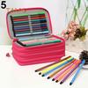 4 Layers 72 Holes Portable Drawing Sketching Pencil Pen Zipper Case Holder Bag Large Capacity