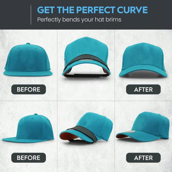 Инструмент для гибки полей шляпы. Легкий формирователь кривых полей с 9 вариантами застежек. Силиконовая крышка.