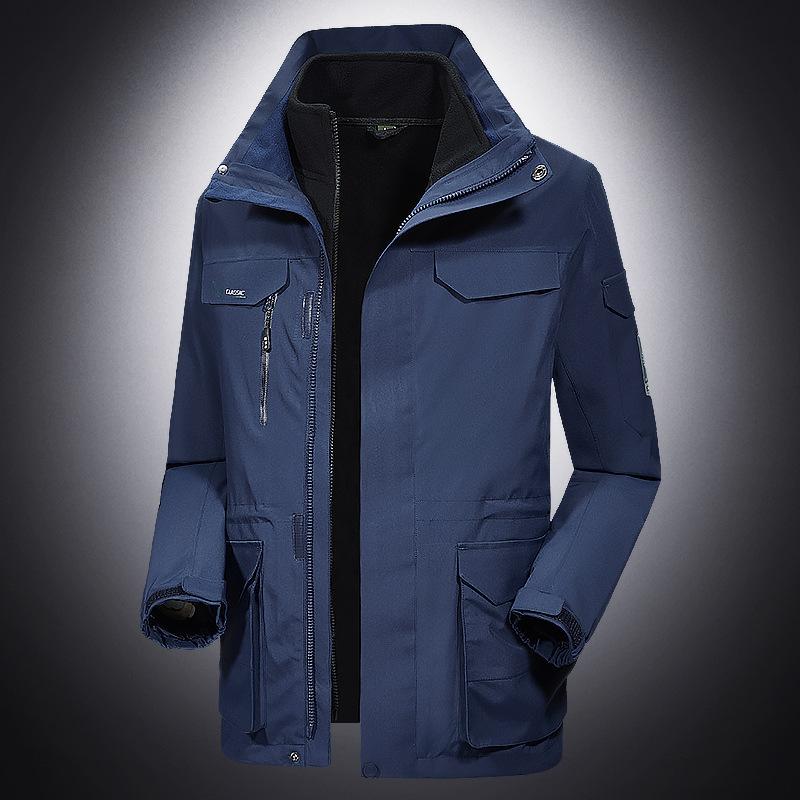 Осенняя уличная куртка с пуховой подкладкой может быть ветрозащитной и теплой курткой Мужская одежда