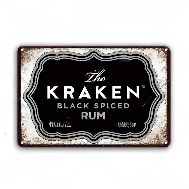 Винтажные жестяные знаки с ромом Captain Morgan, плакаты, настенный декор, ретро-металлический знак, Havana Club, Bacardi, Kraken, табличка, бар, кухня