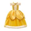 Girls Beauty and The Beast Costume Christmas Halloween Carnival Fancy Dress Belle Princess Birthday Party Ball Gown Yellow 3 4 5 6 7 8 9 10 Years
