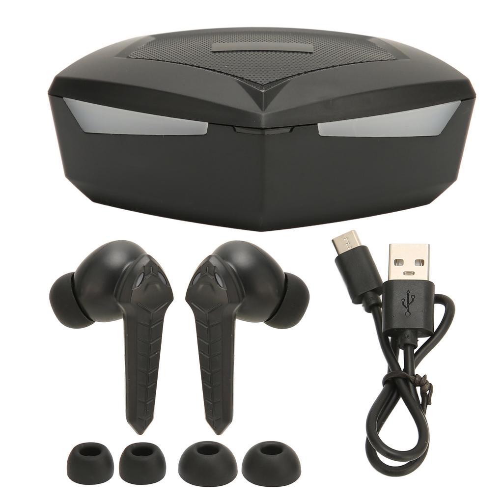 Bluetooth Gaming Earbuds Stereo Low Latency Dual Modes Wireless Earphone with Built In Mic for Phone Laptop Black